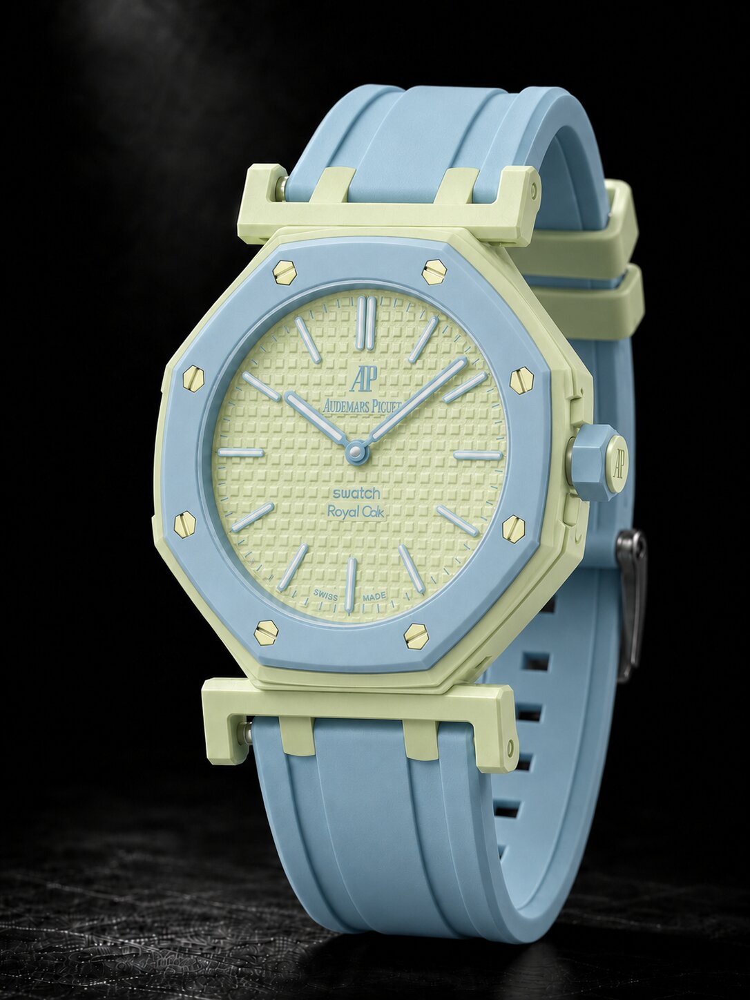 BLAUE ACHT matte silicone strap in deep blue