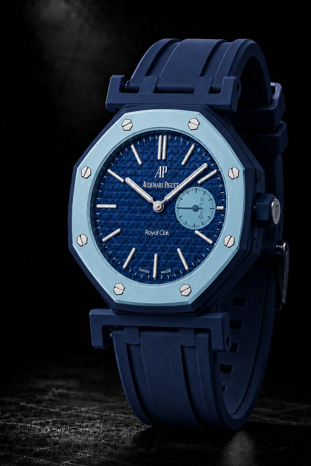 LAN BA matte silicone strap in blue